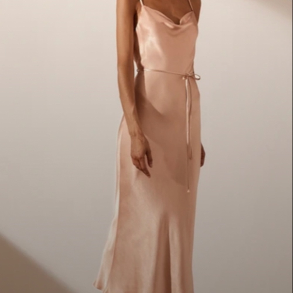 Shona Joy La Lune Bias Midi Cowl Dress